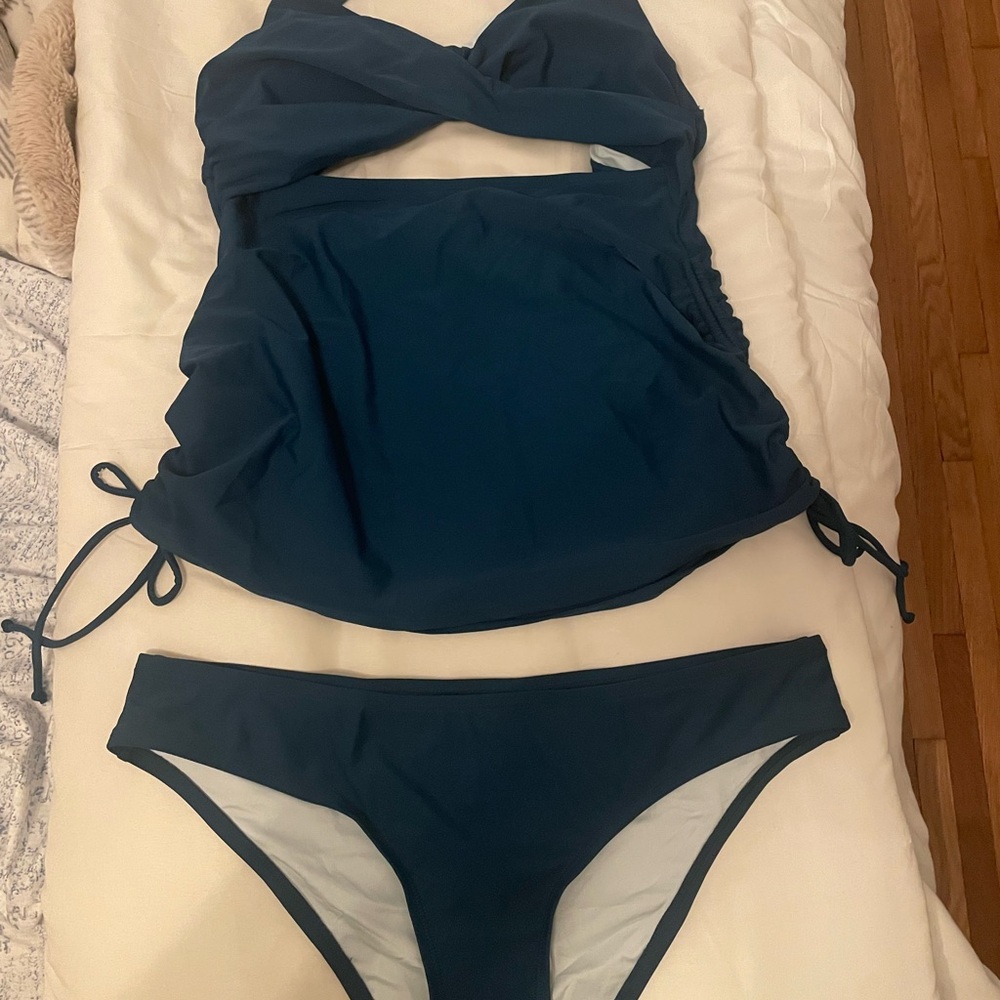 Cupshe Dark Teal Swim Set